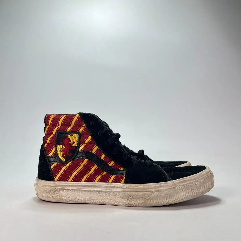 Vans Sk8-Hi x Harry Potter Gryffindor High Top Sneakers 721356 Youth Size 3.5
